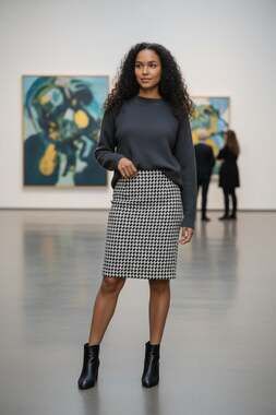 Philosophy Republic Clothing Houndstooth Pencil Skirt